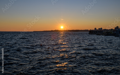 sunset over the sea