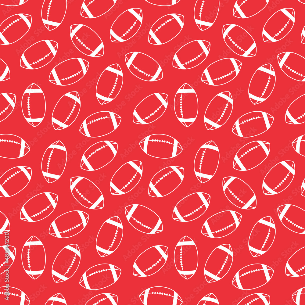 American Football red seamless pattern for template, clip art, wallpaper, background, fabric etc American Football red seamless pattern for template, clip art, wallpaper, background, fabric etc