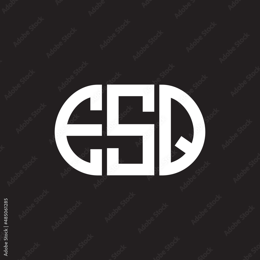 ESQ letter logo design on black background. ESQ creative initials letter logo concept. ESQ letter design. ESQ letter logo design on black background. ESQ creative initials letter logo concept. ESQ letter design.