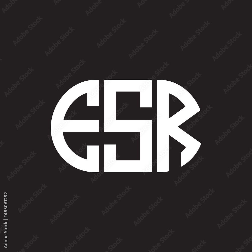 ESR letter logo design on black background. ESR creative initials letter logo concept. ESR letter design. ESR letter logo design on black background. ESR creative initials letter logo concept. ESR letter design.
