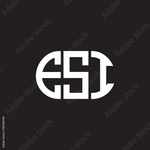 ESI letter logo design on black background. ESI creative initials letter logo concept. ESI letter design.