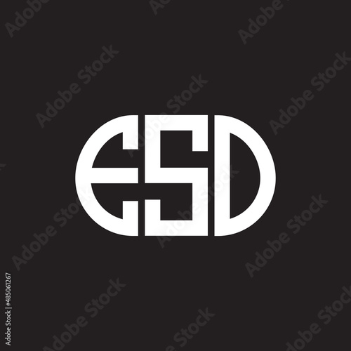 ESO letter logo design on black background. ESO creative initials letter logo concept. ESO letter design.