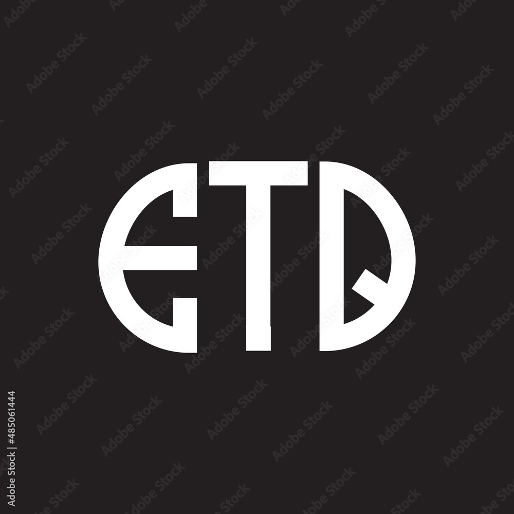 ETQ letter logo design on black background. ETQ creative initials letter logo concept. ETQ letter design. ETQ letter logo design on black background. ETQ creative initials letter logo concept. ETQ letter design.
