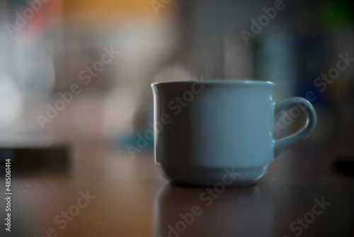 Defocused background of cup with blur background