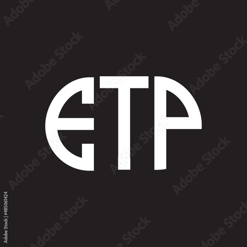 ETP letter logo design on black background. ETP creative initials letter logo concept. ETP letter design.