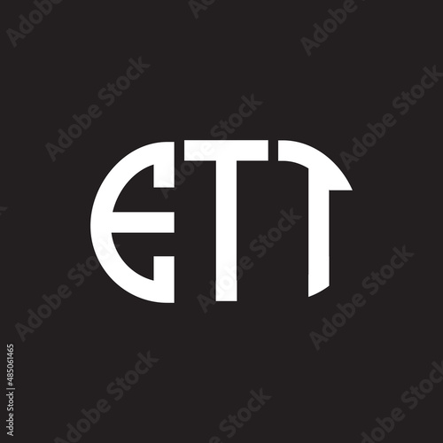 ETT letter logo design on black background. ETT creative initials letter logo concept. ETT letter design. photo