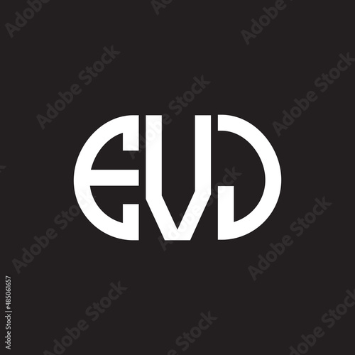 EVJ letter logo design on black background. EVJ creative initials letter logo concept. EVJ letter design.