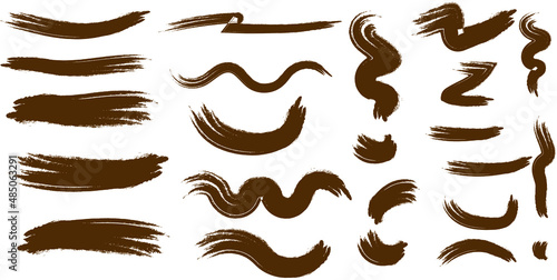 brown color brush strokes