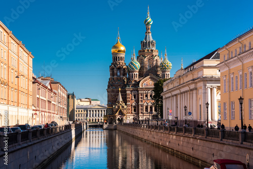 St. Petersburg, Russia. Famous landmark church Saviour on the Spilled Blood