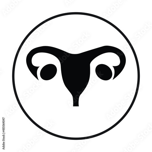 female reproductive system icon vector illustration