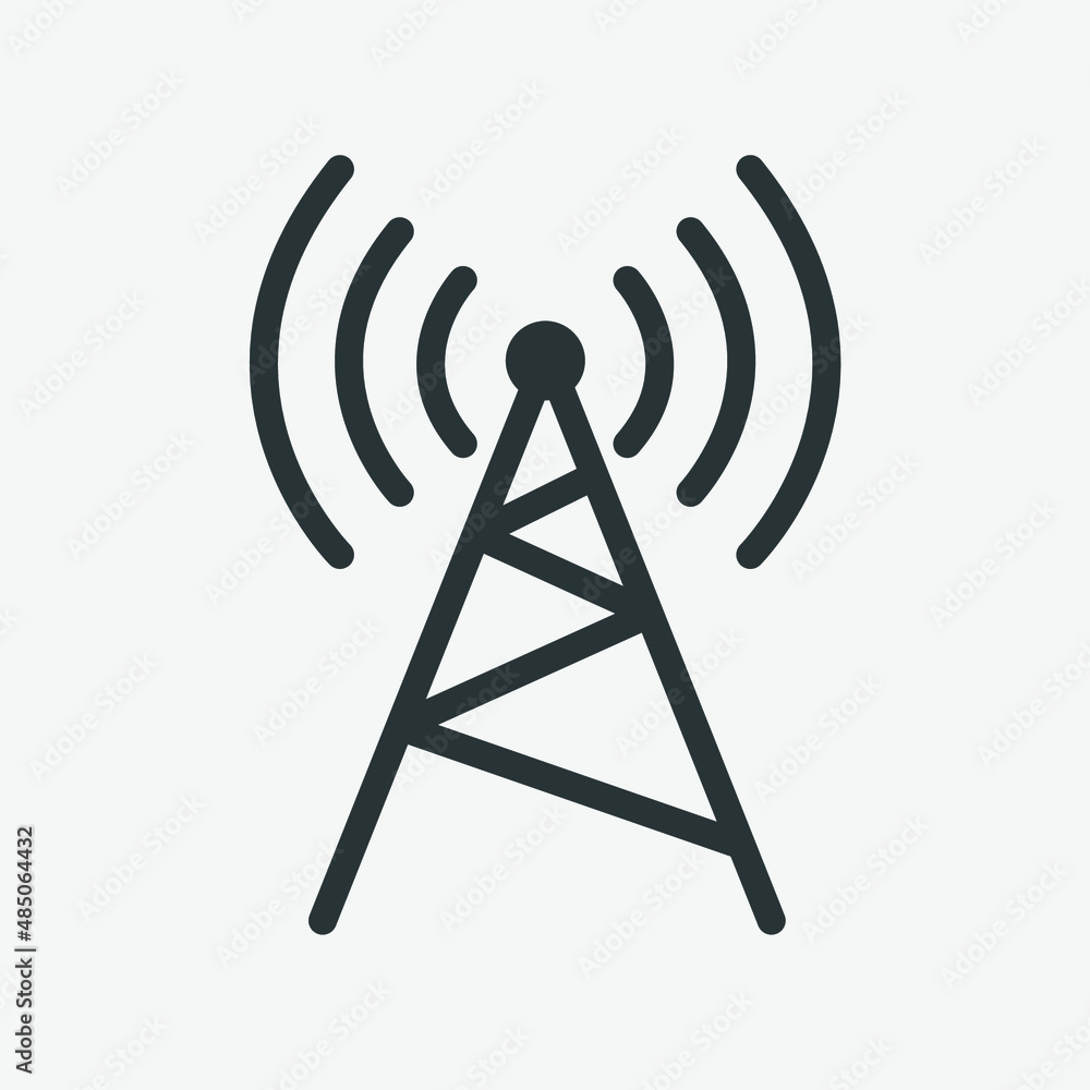 signal, antenna, tower, broadcast icon vector flat style signal, antenna, tower, broadcast icon vector flat style