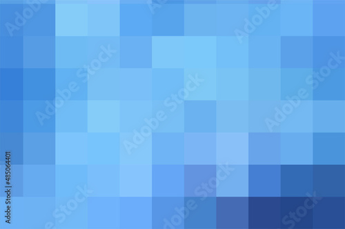 Background from light blue squares. Blue geometric texture. Vector pattern of square light blue pixels. A backing of mosaic squares for branding, calendar, card, banner, cover, website