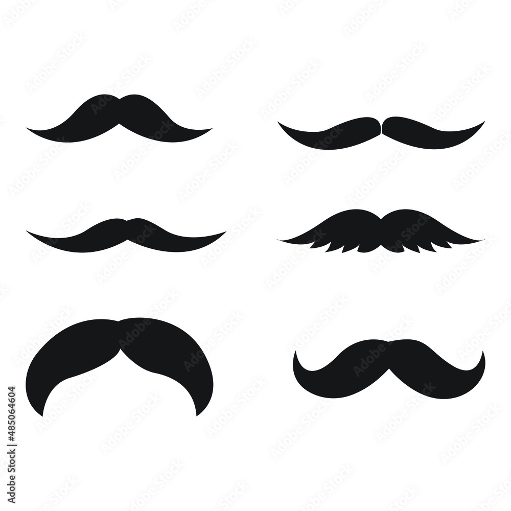 set of mustaches vector illustration set of mustaches vector illustration