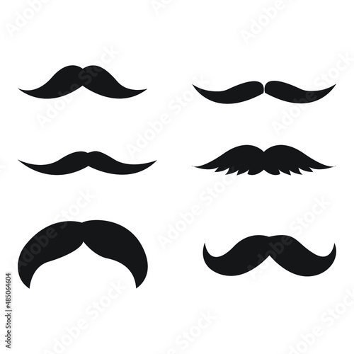set of mustaches vector illustration