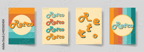 Retro poster lettering set.
