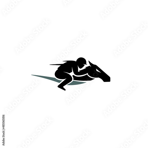 Human and Horse logo or icon design