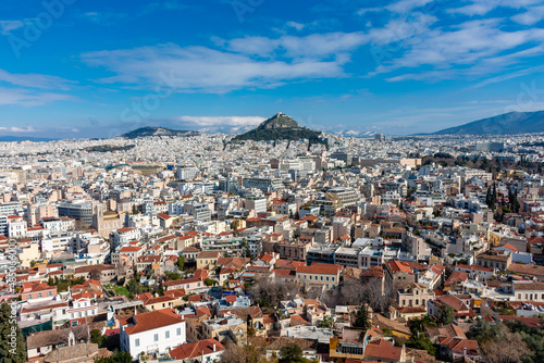 Greece Athens in the morning, view of the city and Lycabitus, cityscape, © ArturSniezhyn