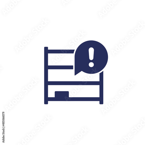 empty inventory or shelves icon