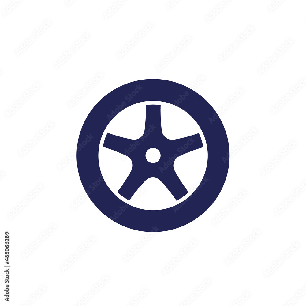 tire icon, wheel of a car