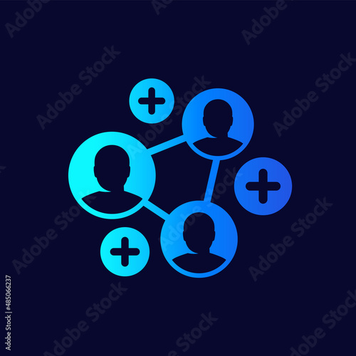 referrals, affiliate program icon for web