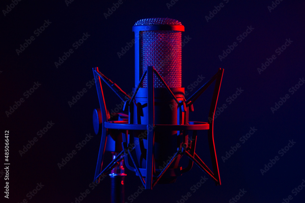 Recording studio microphone 2/18 blue red