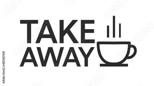 Coffee Take Away Icon. Vector isolated editable illustration of a coffee take away sign.