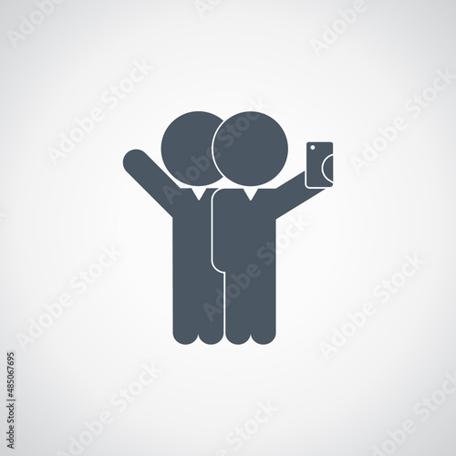  Selfie Icon. Person Taking a Selfie.