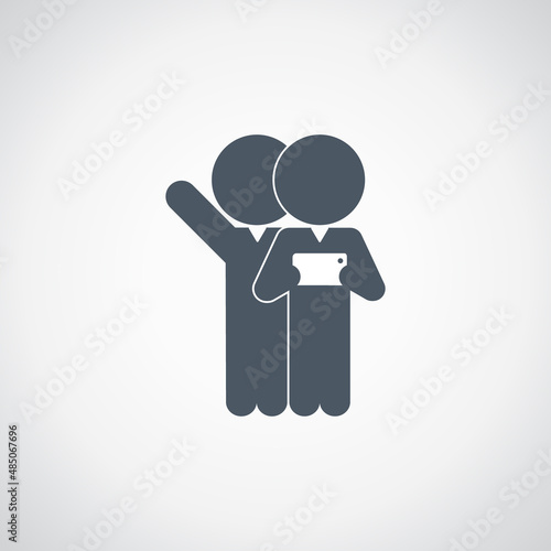  Selfie Icon. Person Taking a Selfie.