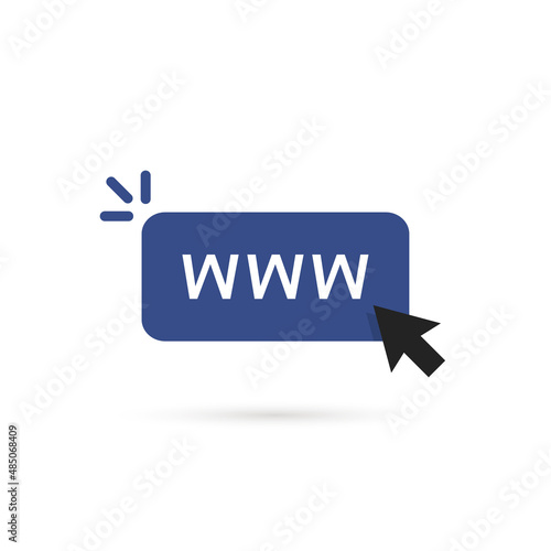 simple click to web site or www icon