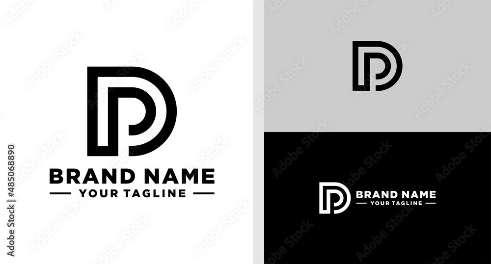 DP LOGO MONOGRAM LINE SIMPLE EDITABLE DP LOGO MONOGRAM LINE SIMPLE EDITABLE