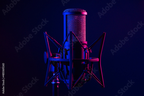Recording studio microphone 14/18 blue magenta photo
