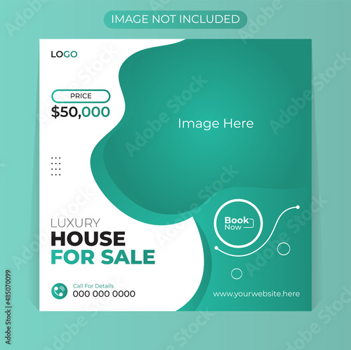 modern social media post ads banner for real estate sale post