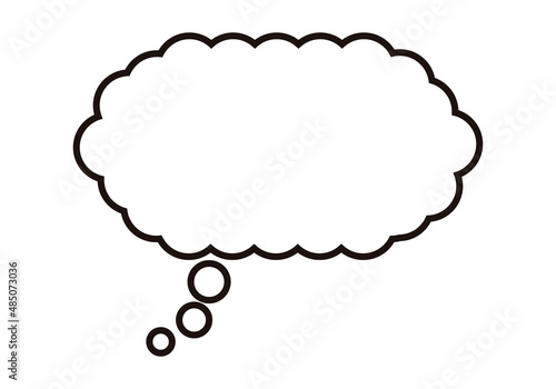Icono de bocadillo de pensar vacío.
