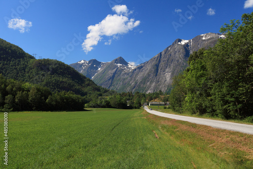 Trollstigen (troll path) - a tourist attraction in Norway photo