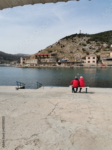 couple on the lake