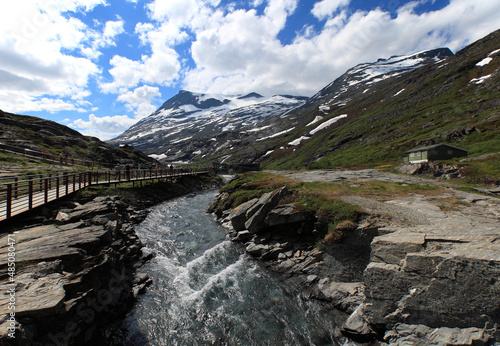 Trollstigen (troll path) - a tourist attraction in Norway