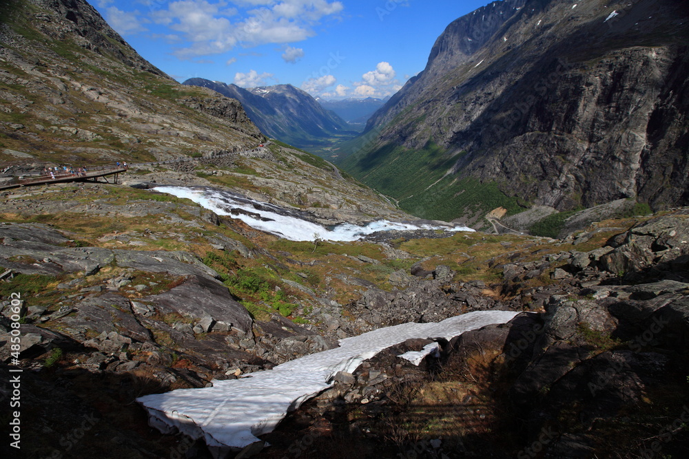 Trollstigen (troll path) - a tourist attraction in Norway Trollstigen (troll path) - a tourist attraction in Norway