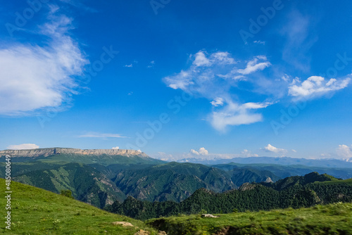 Fototapeta Naklejka Na Ścianę i Meble -  The high-mountain road to the tract of Jily-Su. Caucasus. Kabardino-Balkaria. Russia.