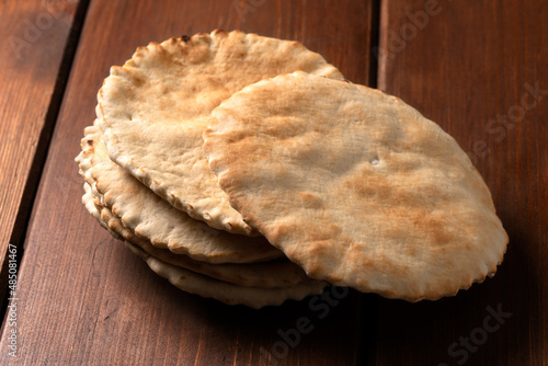 Spianata, pane tradizionale sardo con farina di semola di grano duro  photo