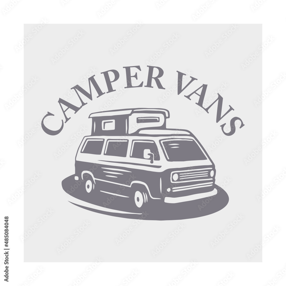 Camper Van Badge Logo