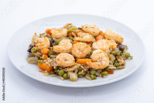 assorted vegetables with shrimps