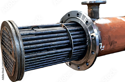 vector image of an industrial heat exchanger