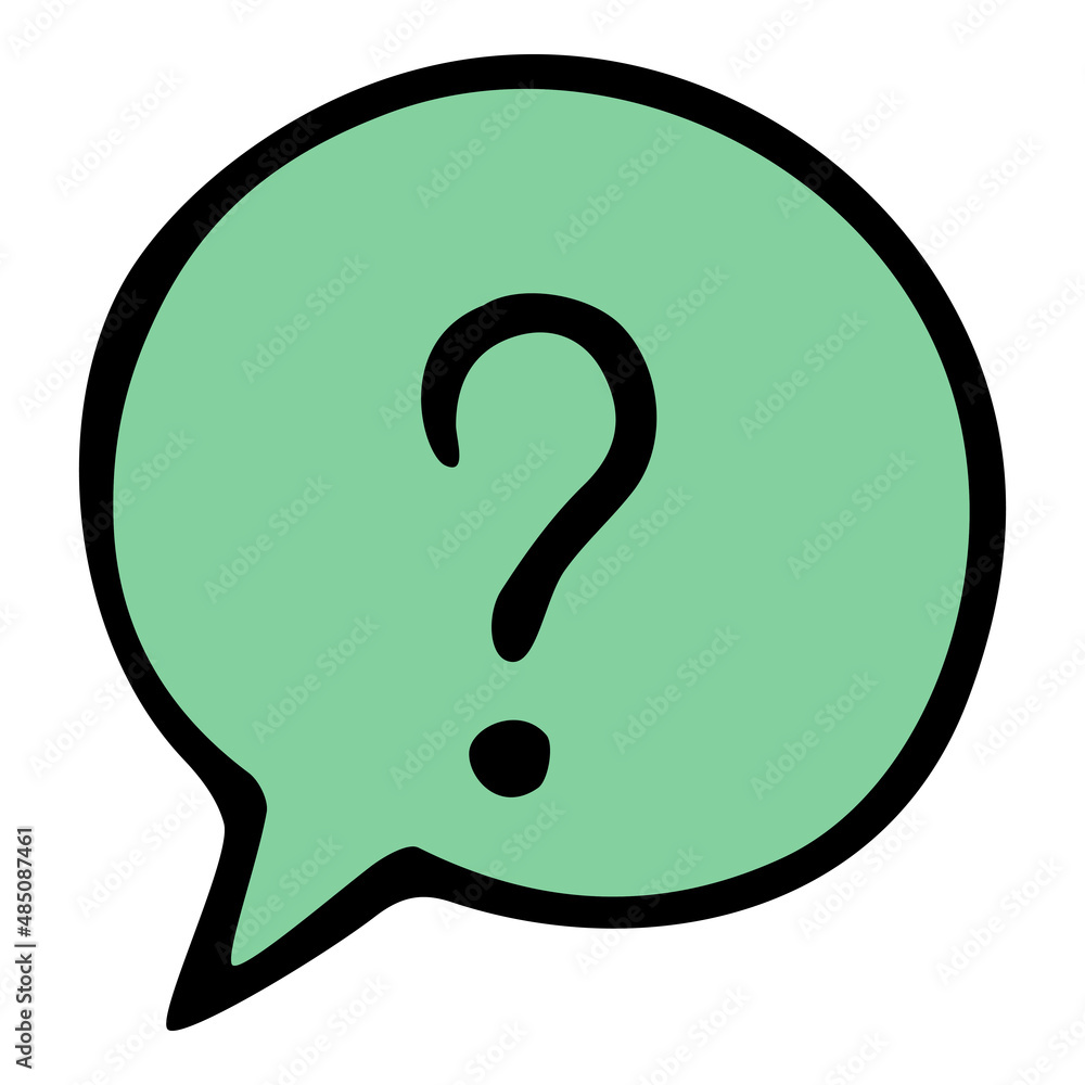 Question mark pined social media marketing business marketing technologies doodle vector illustration icon Question mark pined social media marketing business marketing technologies doodle vector illustration icon