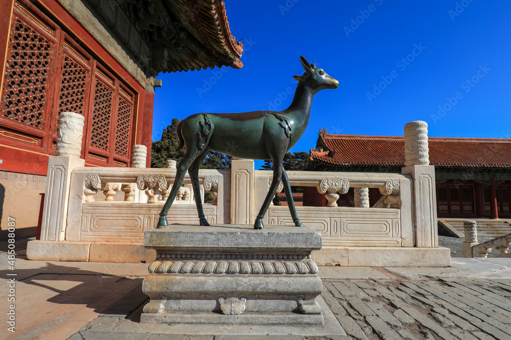 Naklejka premium Architectural scenery of Emperor Qianlong's mausoleum, Eastern Mausoleum of the Qing Dynasty, China