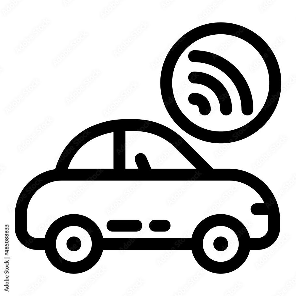 Car Alarm Flat Icon Isolated On White Background Car Alarm Flat Icon Isolated On White Background