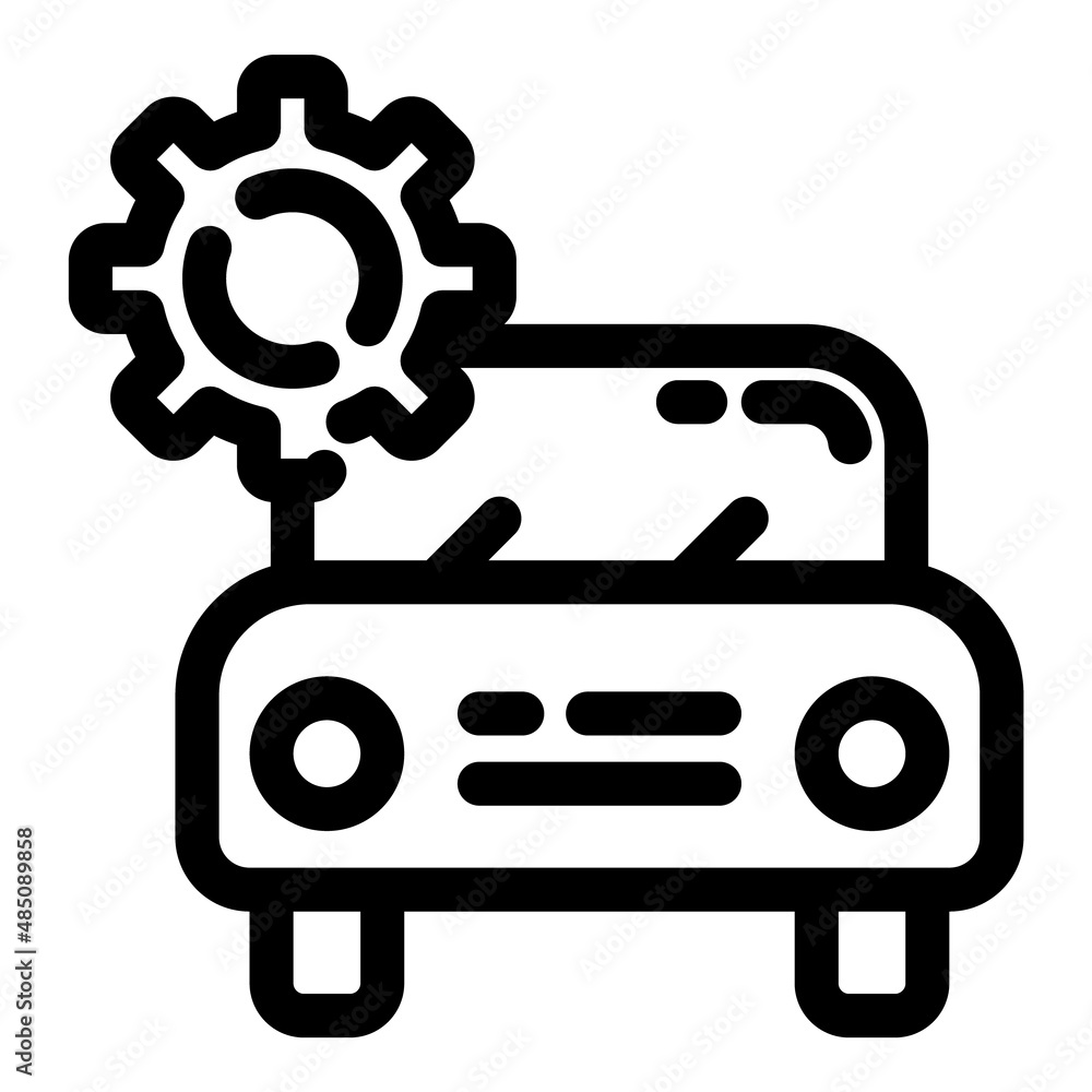Car Service Flat Icon Isolated On White Background Car Service Flat Icon Isolated On White Background