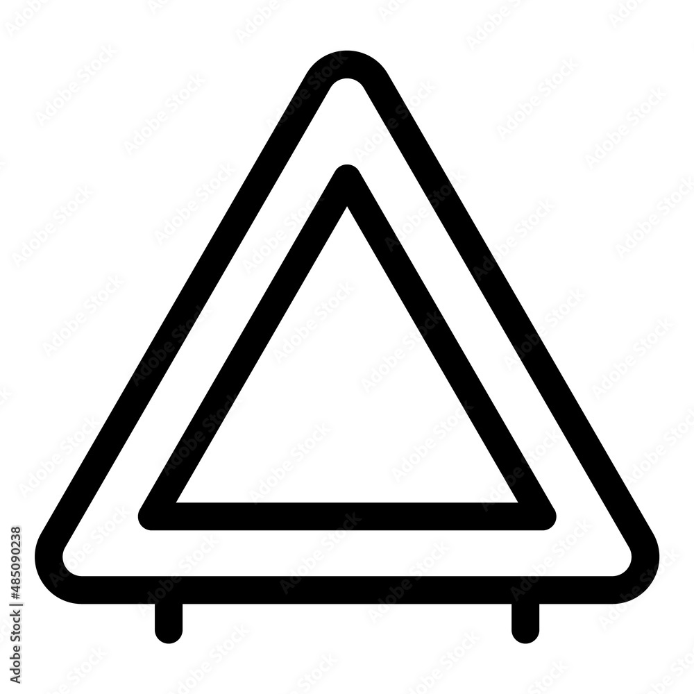 Road Sign Flat Icon Isolated On White Background Road Sign Flat Icon Isolated On White Background