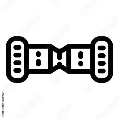 Hoverboard Flat Icon Isolated On White Background