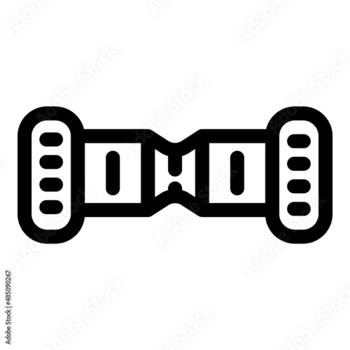 Hoverboard Flat Icon Isolated On White Background