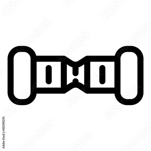 Hoverboard Flat Icon Isolated On White Background